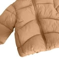 thumbnail image 6 of IVEYRTF Childrens Solid Color Hooded Jacket Warm Thick Zipper Coat Casual Comfortable Long Sleeve Outdoor Winter Wear for Kids Boys Girls Daily Play(Khaki,3-4 Years), 6 of 6