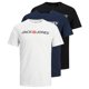 thumbnail image 1 of Jack & Jones Camiseta para Hombre, Pack de 3 - JJECORP LOGO TEE CREW NECK, estampado con logo, algodón Blanco/Azul marino/Negro XXL (XX-Large), 1 of 6