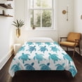 thumbnail image 4 of Coastal Sea Turtle Tapestry for Bedroom Wall Hanging Tapestry, Nautical Turquoise Ocean Creatures Ceiling Backdrop Tapestries Poster Blanket Wall Decor for Teens Room Living Room Dorm 51" x 59", 4 of 8