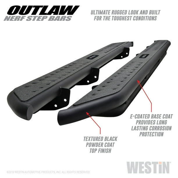 Westin 5853155 Text Blk Outlaw Nerf Step Bars for 1519 Chevy Colorado