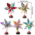 thumbnail image 3 of LGHDIWN Reflective Pinwheels Wind Spinner, Colourful Pinwheels,Mixed Colors Plastic Wind Spinners Toy for Kids,6 Vane Windmill for Home Garden Lawn Indoor Outside Decoration, 3 of 4