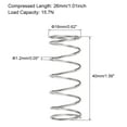 thumbnail image 3 of Unique Bargains 16mmx1.2mmx40mm 304 Stainless Steel Compression Spring 15.7N Load Capacity 5 pcs, 3 of 5