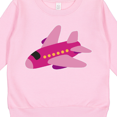 thumbnail image 3 of Inktastic Girls Pink Airplane Pilot Toddler Sweatshirt, 3 of 4