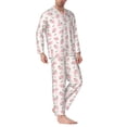 thumbnail image 2 of Fotbe Floral Strawberr Pattern Long Sleeve Pajama Set for Men,Sleepwear Set,2-piece Loungewear Set,Soft PJs Comfy Nightwear with Pockets-XX-Large, 2 of 7