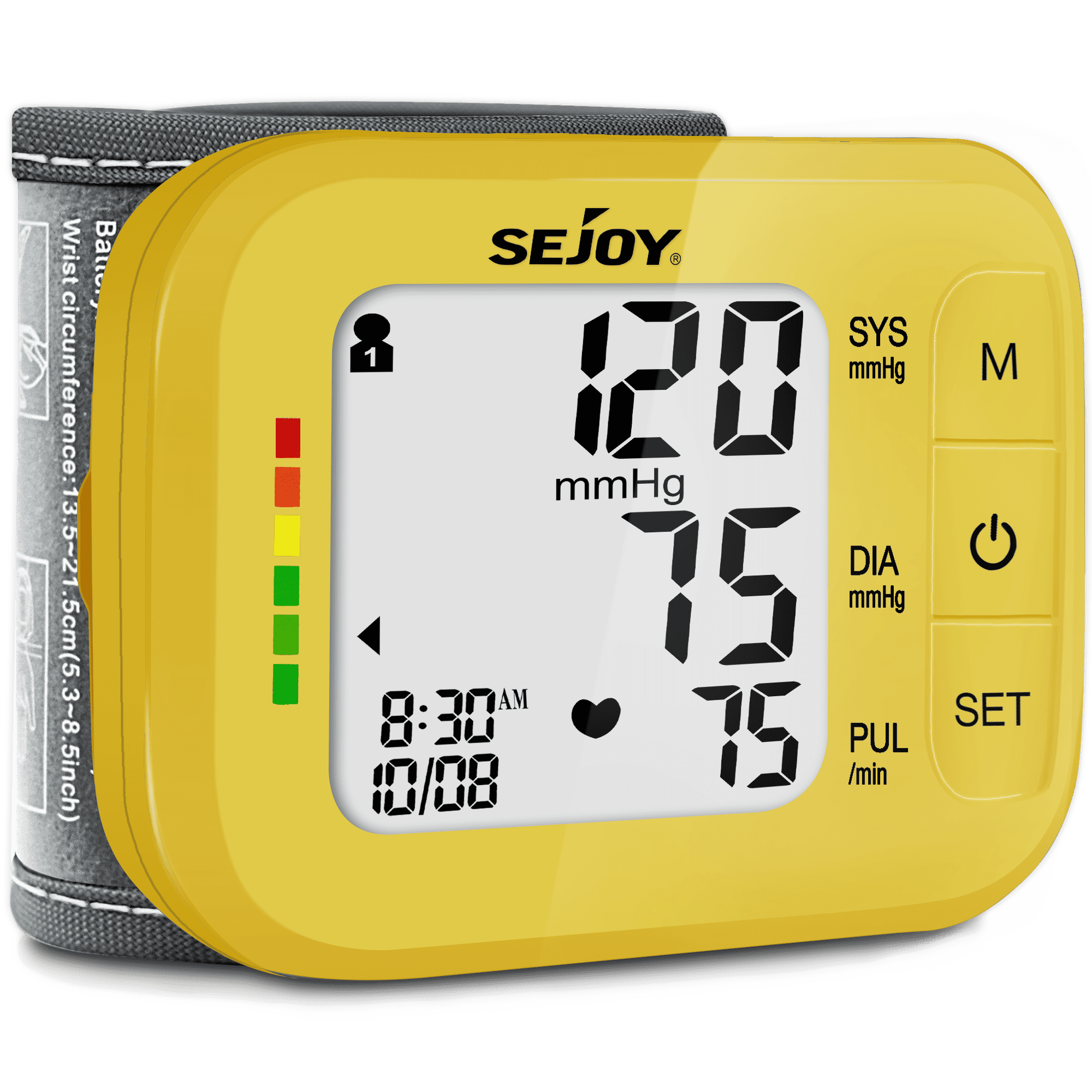SEJOY Wrist Blood Pressure Monitor, Digital BP Monitor with Adjustable