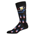 thumbnail image 2 of MeMoi Men's Red White and Brew Bamboo Blend Novelty Crew Sock - Mens - Male, 10-13, Black, 2 of 2