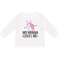 thumbnail image 3 of Inktastic My Nonna Loves Me Unicorn Girls Long Sleeve Toddler T-Shirt, 3 of 5