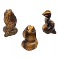 thumbnail image 6 of GKNET Natural Tiger's Eye Quartz Crystal Skull Carved Snake Healing Serpent Ornament, 6 of 6