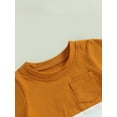 thumbnail image 5 of Baby Boys Shorts Set, Short Sleeve Patchwork T-shirt with Elastic Waist Shorts Summer Outfit, 5 of 9