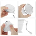 thumbnail image 3 of Unique Bargains 1 Pc Collapsible Cups Portable Medium Folding Cup Bears Design Folded Height 1.4cm Camping Water Cup 270ml Transparent White, 3 of 5