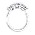 thumbnail image 2 of 1 Carat (ctw) 5-Stone Diamond Wedding Band Ring in 14K White Gold (Ring Size 11), 2 of 5