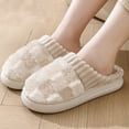 thumbnail image 1 of Pantuflas de forro polar para mujer, antideslizantes, con espuma viscoelástica, cómodos y lindos zapatos planos DQrwqpou Tenis De Mujer Tenis De Hombre, 1 of 6