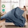 thumbnail image 3 of Bare Home Organic Percale Sheet Set - 100% Organic Cotton - King, Bering Sea, 3 of 10