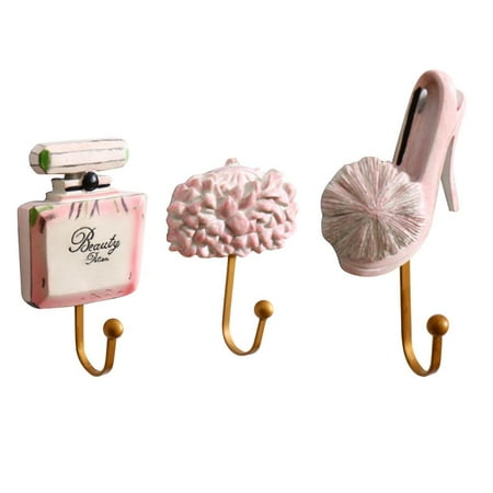 

3pcs / set resin hook hanger rack wall mount home decor h