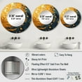 thumbnail image 4 of Designart "Cubist Visions in Gold and Black VI" Cubism Round Mirror Wall Décor Industrial - Large Gold Round Mirror - Round Mirror 29" x 29" Inch, 4 of 5