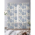 thumbnail image 2 of Coastal Coral Sheer Curtains for Living Room Bedroom Blue Seahorse Starfish Ocean Sea Sheer Curtains 84 Inch Long 2 Panels Set Light Filtering Curtain Window Treatments Drapes for Dining Room, 2 of 6