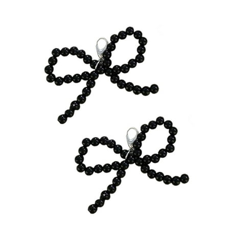 YROHGKPN 1 Pair Lovely Bowknot Phone Pendant Beaded Keyrings Bag Accessory Elegant Bag Ornament Shoe Pendant for Any Occasion