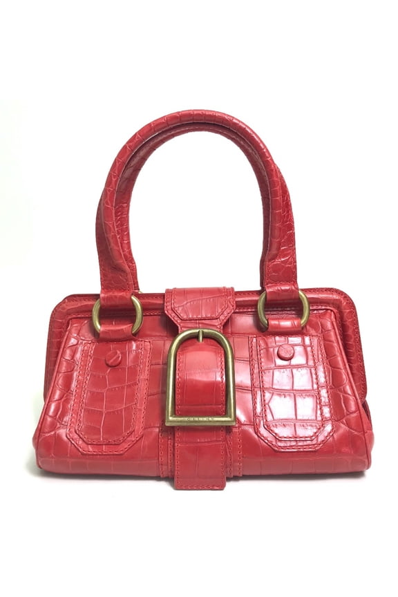 Pre-Owned CELINE belt Bag Hand Bag Red GoldHardware (Good)