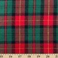thumbnail image 3 of Flannel Brushed Hypoallergenic Cotton Tartan Plaid Geometric Benjamin Yarn Dyed Fabric By The Yard For Sewing Apparel, Accessories, & Décor - Hunter Green / Red (10 Yards), 3 of 3