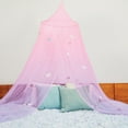 thumbnail image 2 of Three Cheers for Girls: Butterfly Ombre Bed Canopy - Pink & Purple Shimmering Butterflies, Bedroom Accessory, Fits Twin/Full/Queen, Kids Ages 6+, 2 of 7