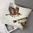 thumbnail image 7 of Acheng Throw Pillow Cover Cartoon Cheerful Sparrows Rectangular Sofa Pillow Case Cushion Cover for Home Couch Bed Decor,Set of 2 White(Two Side Print) 24x24in, 7 of 7