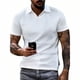 thumbnail image 3 of Camisa informal de manga corta y cuello para hombre: lisa, deportiva, para la playa, para el día a día, 3 of 8