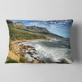 thumbnail image 2 of Designart Beautiful South African Seashore - Seashore Throw Pillow - 12x20, 2 of 5