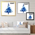 thumbnail image 4 of Designart Blue Winter Christmas Tree Ii Traditional Framed Wall Art, 4 of 4