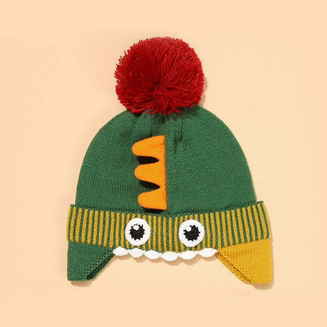 Heliisoer Autumn Winter Baby Boys Girls Pattern Ear Protection Children Hat