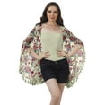 thumbnail image 2 of Moomaya Open Front Printed Shrug Printed Kimono Sleeve Beach Cover Up For Women, 2 of 5