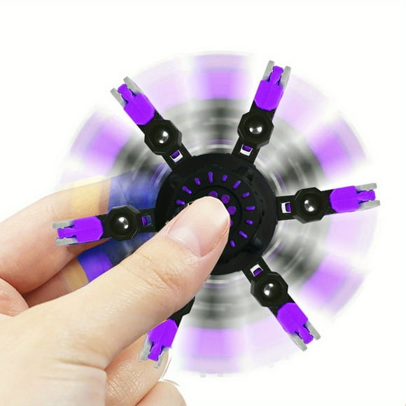 Transformez le Jouet Gyroscopique du Bout des Doigts, le Jouet de Robot de Chaîne, le Robot de Déformation de DIY, le Torsadeur Mécanique en Spirale Déformé, le Jouet de Décompression du Bout des Doigts pour les Enfants Adultes, le Remplissage d'Oeufs de Pâques (Violet)