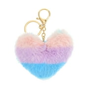 No Boundaries Heart Puff Keyring with Clip, Multi-Color