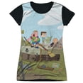 thumbnail image 2 of Clarence Boat (White) Juniors Black Back T-Shirt Tee, 2 of 3
