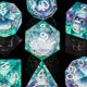 thumbnail image 3 of Dados de borde afilado dnd, dados D20 d & d, juego de dados de galaxia, mazmorras y dragones, núcleo líquido, 3 of 4