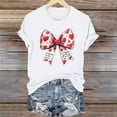 thumbnail image 2 of FRSASU Cute Heart Love Coquette Bow Valentine’s Day Women Short Sleeve Round Neck T-Shirt White, 2 of 6