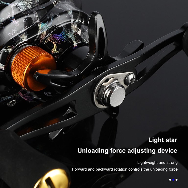 Fairnull Fishing Reel High Hardness Adjustable Metal Spinning Reel High  Speed Baitcaster with 13+1 Ball Bearings for Outdoor