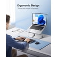 thumbnail image 2 of Adjustable Laptop Stand Ergonomic Computer Riser Aluminum Laptop Stand for Desk Portable Notebook Stand Laptop Riser Holder Compatible with 10-17.3’’ Laptops Tablets,Silver, 2 of 5