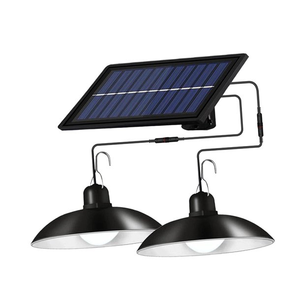 Lámparas colgantes solares regulables para establos, hogar, exteriores e interiores. Blanco