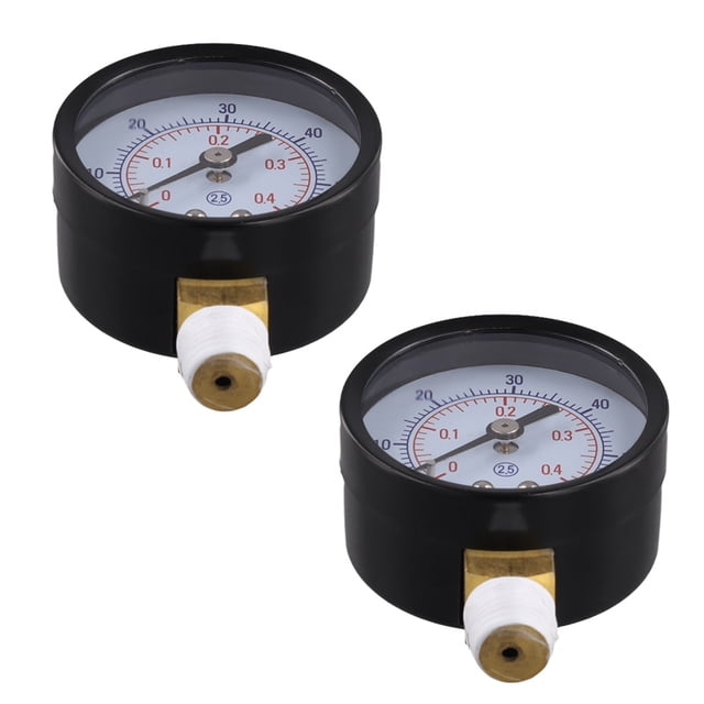 2 Manómetros de Presión de Filtro ECX270861 para Filtro de , Modelo 1/4 de Pulgada NPT, para Piscina
