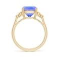 thumbnail image 2 of Angara Natural 3.8 Ct. Tanzanite with Diamond Classic Ring in 14K Yellow Gold for Women (Ring Size: 11.5), 2 of 9