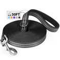 thumbnail image 1 of Correa de adiestramiento para perros XiaZ de 30 pies de nailon negra con banda reflectante, 1 of 7