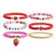 thumbnail image 1 of Bohemio Pulsera Mujeres Cute Strawberry Beaded Pulsera Letra Beaded Stretch Pulsera Verano Playa Accesorios, 1 of 7
