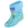thumbnail image 1 of Botas de lluvia impermeables con dibujos animados encantadores para niños y niñas, zapatos antideslizantes sin cordones Longitud interior azul 18cm Zulema Botas de lluvia para niños, 1 of 8