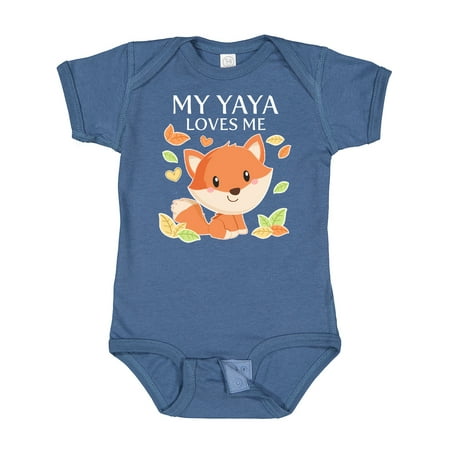 

Inktastic My Yaya Loves Me- Little Fox Gift Baby Boy or Baby Girl Bodysuit