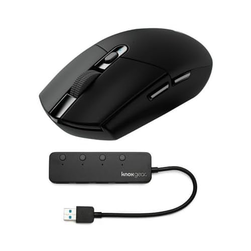 Ratón inalámbrico para juegos Logitech G305 Lightspeed con hub USB