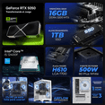 thumbnail image 3 of Computadora Gamer con IA Xtreme PC Gaming NVIDIA GeForce RTX 5050 Intel Core i5 12400F 16GB SSD 1TB WIFI BT White experiencia de juego fluida en nivel medio, 3 of 6
