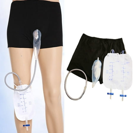 

acdanc Manunclaims Male Urinal Bag Pee Bag Portable Wearable Reusable Shorts Underwear Men s Urinal Elastic Waistband Toilet Elastic Waistband Urine Replacement Collector