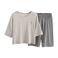 thumbnail image 1 of Odeerbi 1-12 Años Niños Niñas Pijamas de Algodón de Verano Manga Corta Tops Pantalones Cortos Conjunto Suave Estampado Ropa de Dormir Conjuntos de Pijama de Dos Piezas, 1 of 5