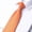Orange, variant on Men's 3.15" Necktie Orange Solid Color Striped Pattern Hand Knotted 8CM Wide Tie+Gift Box