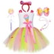 thumbnail image 2 of Candy Patch Flower Niños Fiesta de cumpleaños Vestidos de tutú con diadema Helado rosa Vestido de niños para niñas Ropa de lujo OutfitXL (5T) Gao Jinjia LED, 2 of 2